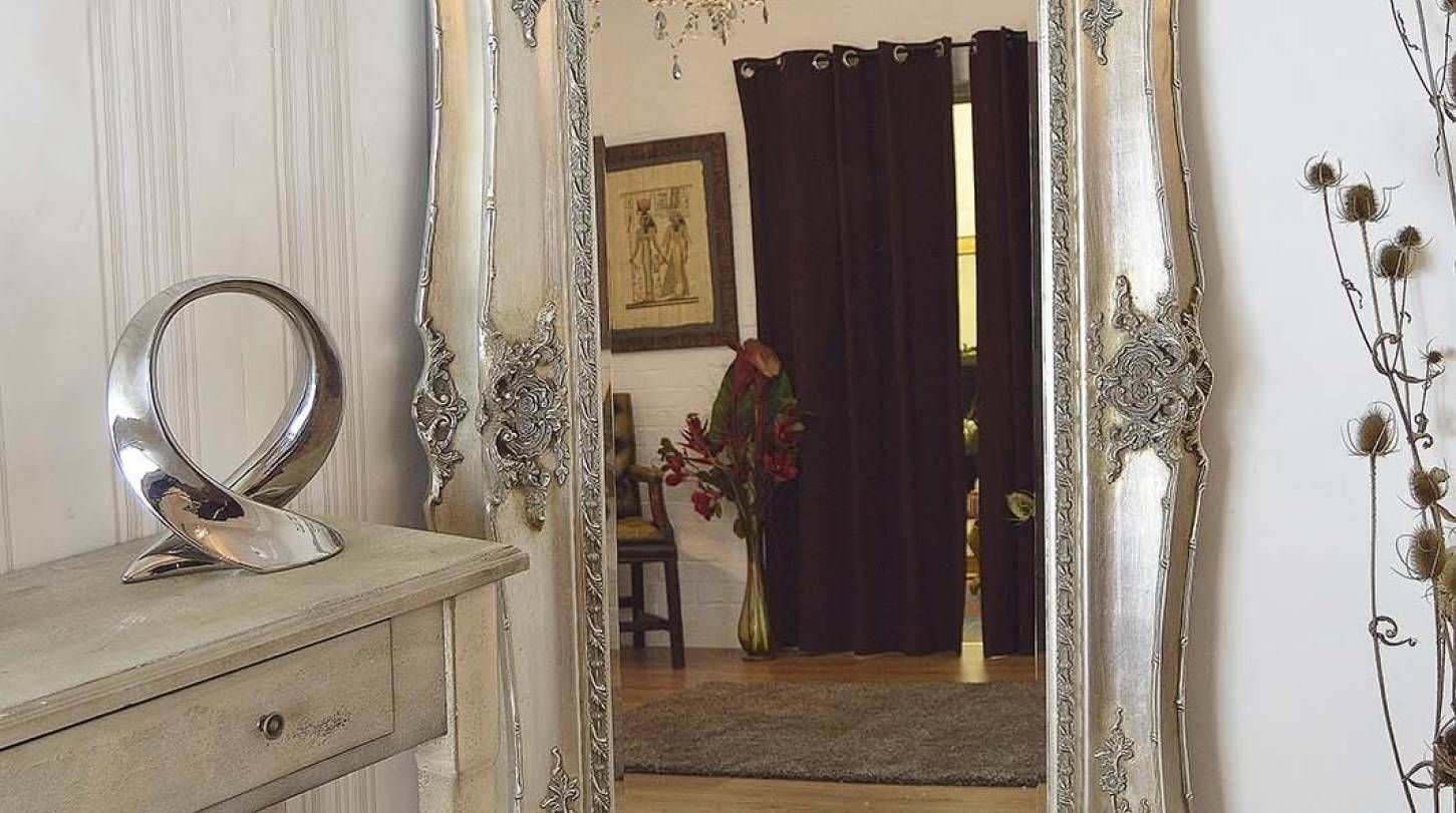 Mirror : Amazing Big Silver Mirror X 3ft Cm X 90cm Large Silver For Long Silver Mirrors (Photo 14 of 15)