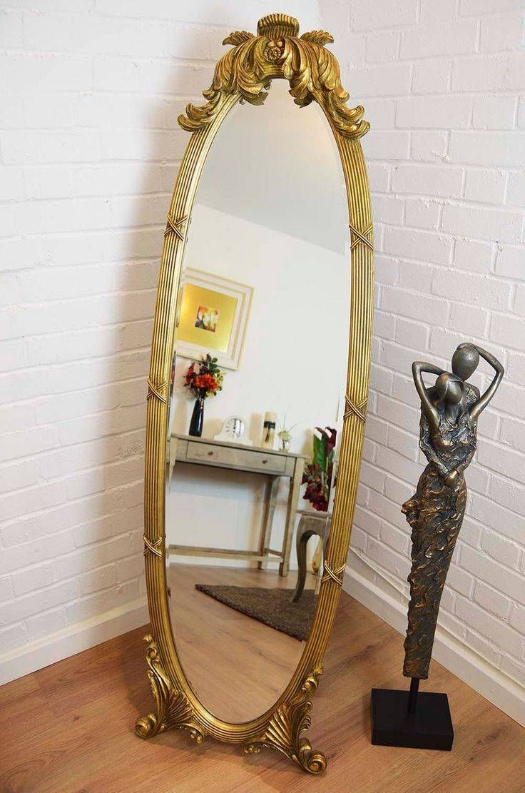Mirror : Amazing Ornate Free Standing Mirror Floor Standing Pertaining To Free Standing Silver Mirrors (View 11 of 15)