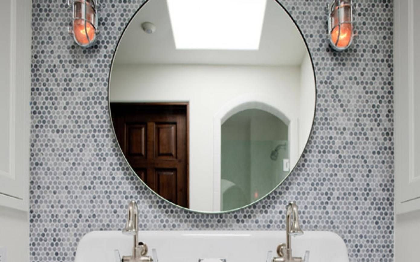 Mirror : Bathroom Mirrors Awesome Blue Round Mirror Awesome Round Inside Blue Round Mirrors (View 5 of 15)