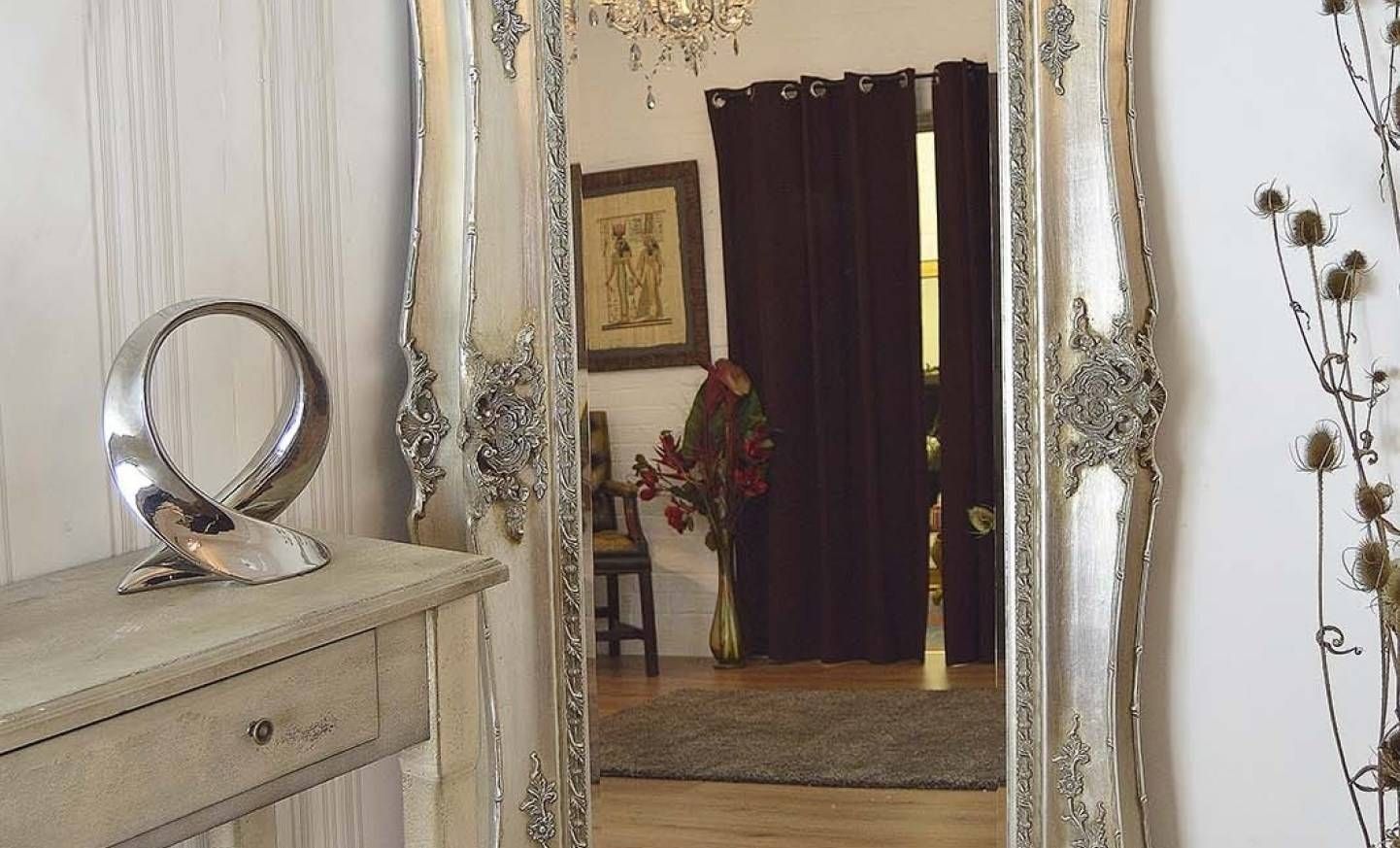 Mirror : Beautiful Excellent Full Length Silver Mirror Sale Bright Regarding Free Standing Silver Mirrors (View 1 of 15)