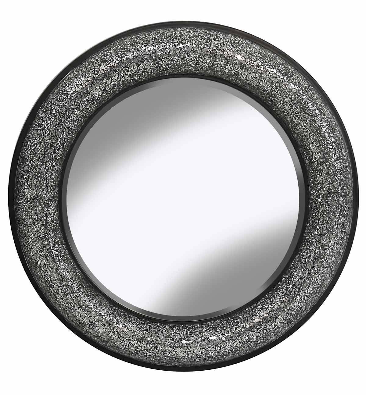 Mirror : Black And White Mosaic Wall Mirror In Black Mosaic Mirror Regarding Round Mosaic Wall Mirrors (Photo 14 of 15)