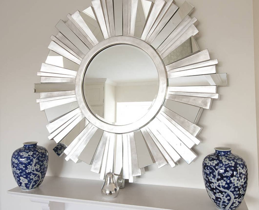 Mirror : Modern Extra Large Round Metal Wall Clock Picture Gallery Throughout Large Round Metal Mirrors (View 12 of 15)