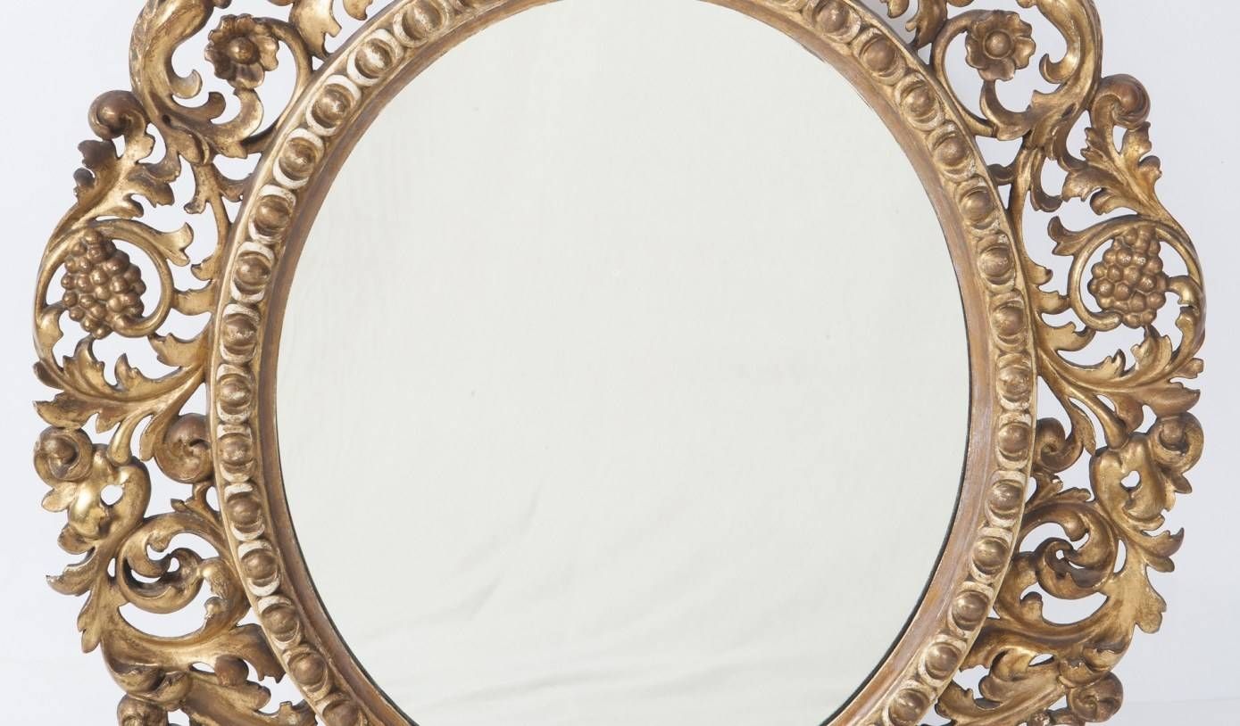 Mirror : Prominent Antique Gold Mirrors Oval Amiable Antique Gold In Vintage Gold Mirrors (View 10 of 15)