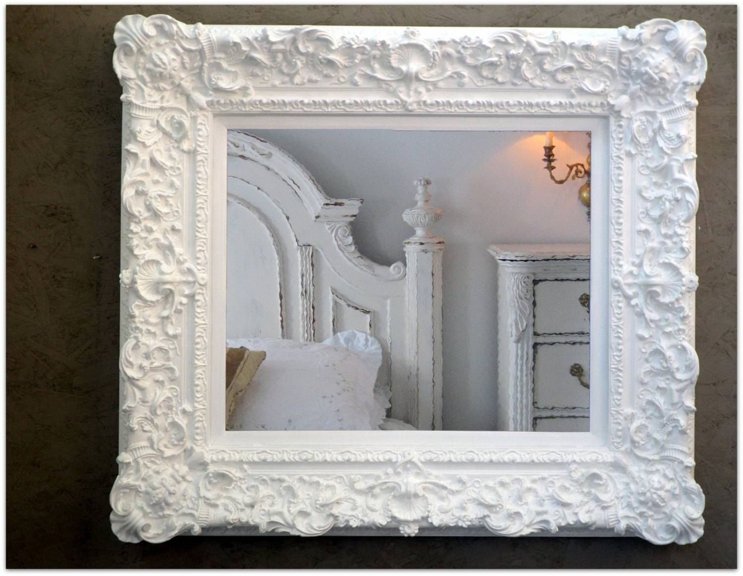 Mirror : White Rococo Mirror Sensational White Rococo Style Mirror Inside Large White Rococo Mirrors (Photo 4 of 15)