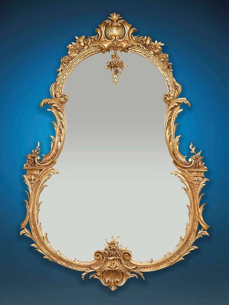 Pair Of Gilt Rococo Mirrors For Sale At 1stdibs Pertaining To Roccoco Mirrors (View 10 of 15)