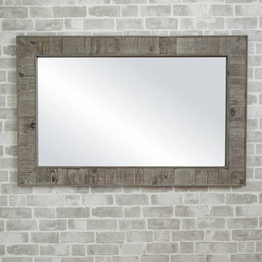 Reclaimed Wooden Mirrordecorative Mirrors Online Inside Wooden Mirrors (View 15 of 15)