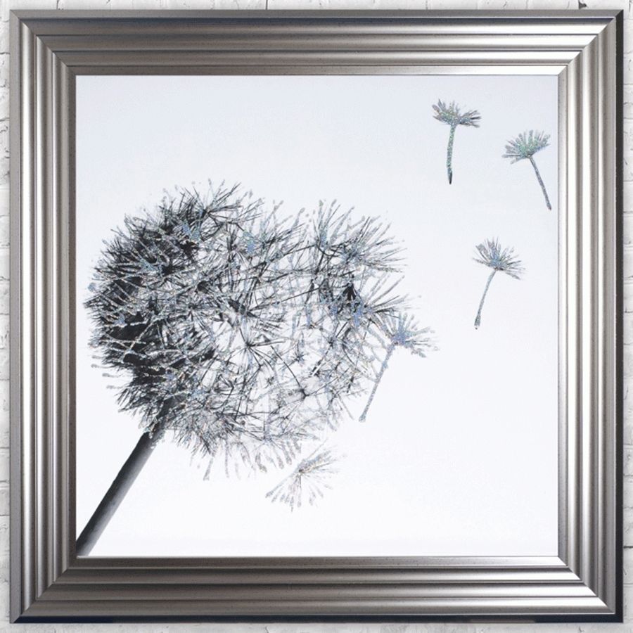 Shh Interiors Framed Silver Dandelion With Liquid Glass And Within Liquid Glass Mirrors (View 11 of 15)