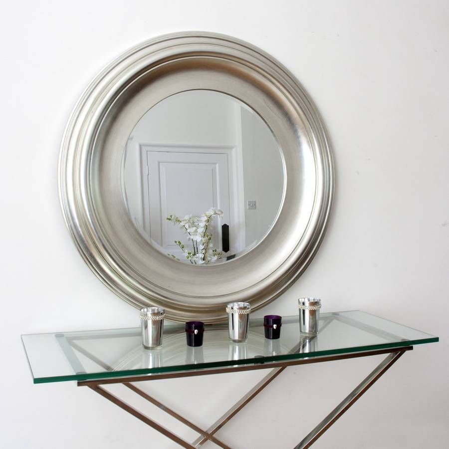 Silver Round Mirrordecorative Mirrors Online Regarding Silver Round Mirrors (View 1 of 15)