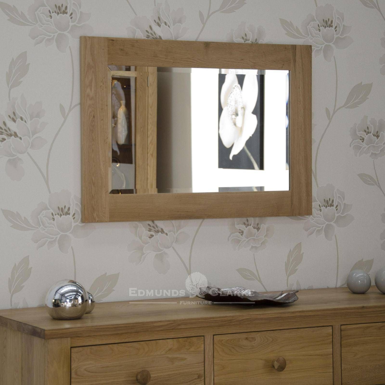 Wall Mirror 90 X 60 – Oak – Mirrors – Pine Shop Bury Pertaining To Oak Wall Mirrors (View 8 of 15)