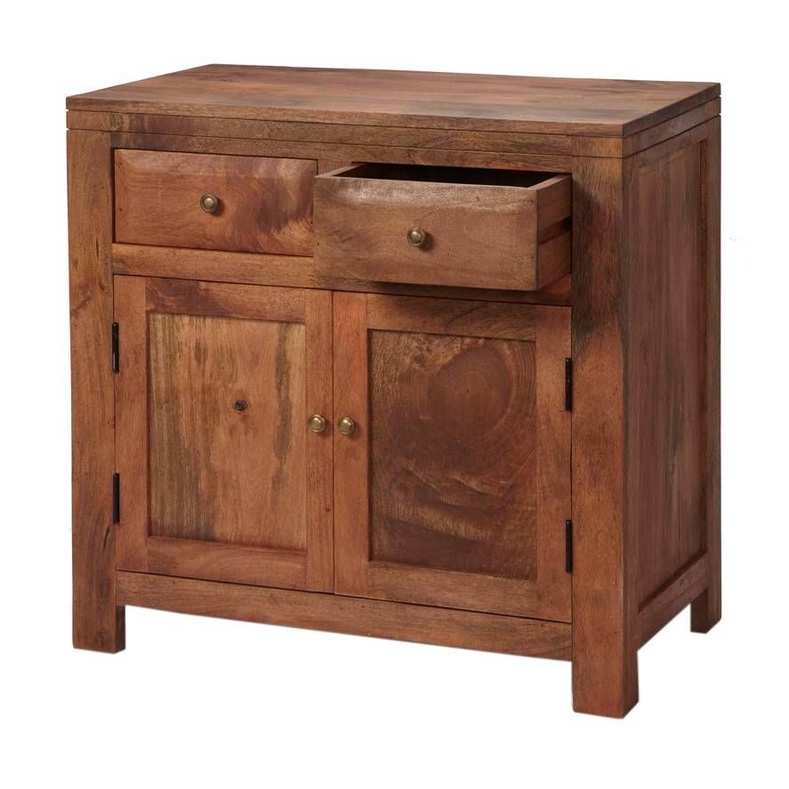 Alwar Mango Light Solid Wood Sideboard With 2 Drawers Pertaining To Solid Wood Sideboards (View 2 of 15)