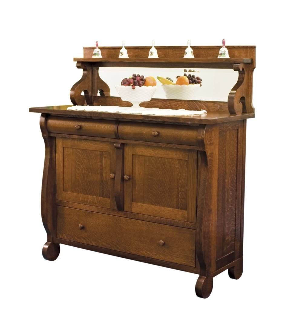 Amish Dining Room Sideboards Buffet Storage Cabinet Wood Antique With Regard To Wooden Sideboards And Buffets (Photo 6 of 15)