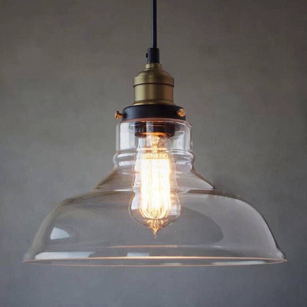 Awesome Vintage Pendant Light In Interior Design Pictures Glass Intended For Glass Pendant Lights With Edison Bulbs (View 9 of 15)