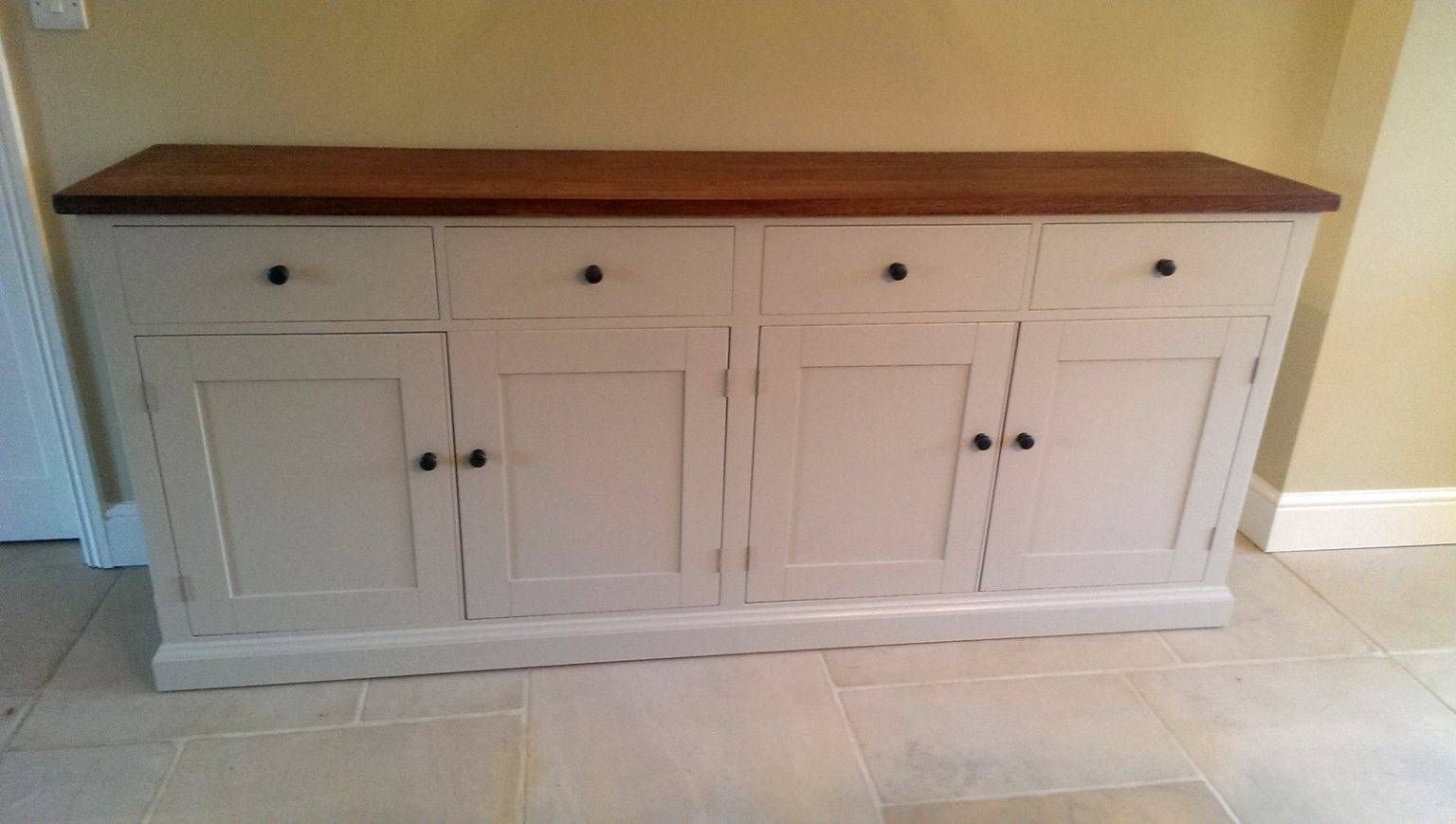 Bespoke Large Painted Sideboard With Oak Top – Solid Wood Throughout Bespoke Sideboards (View 12 of 15)
