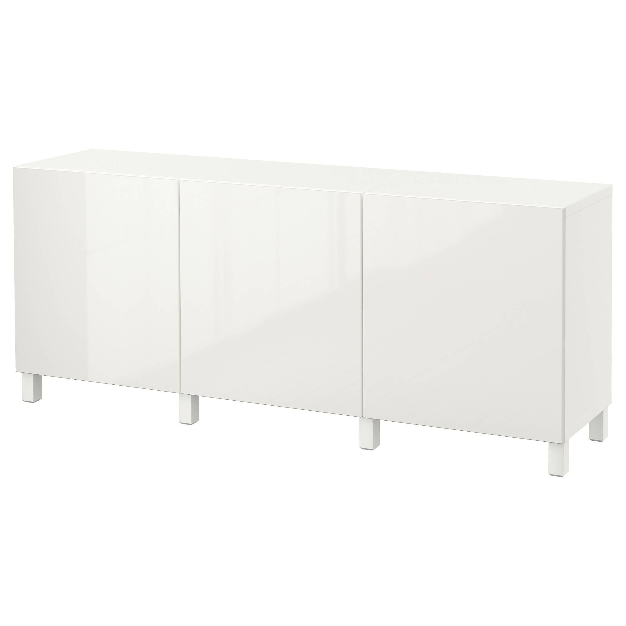 Bestå Storage Combination With Doors – White/selsviken High Gloss Intended For Ikea Sideboards (Photo 1 of 15)