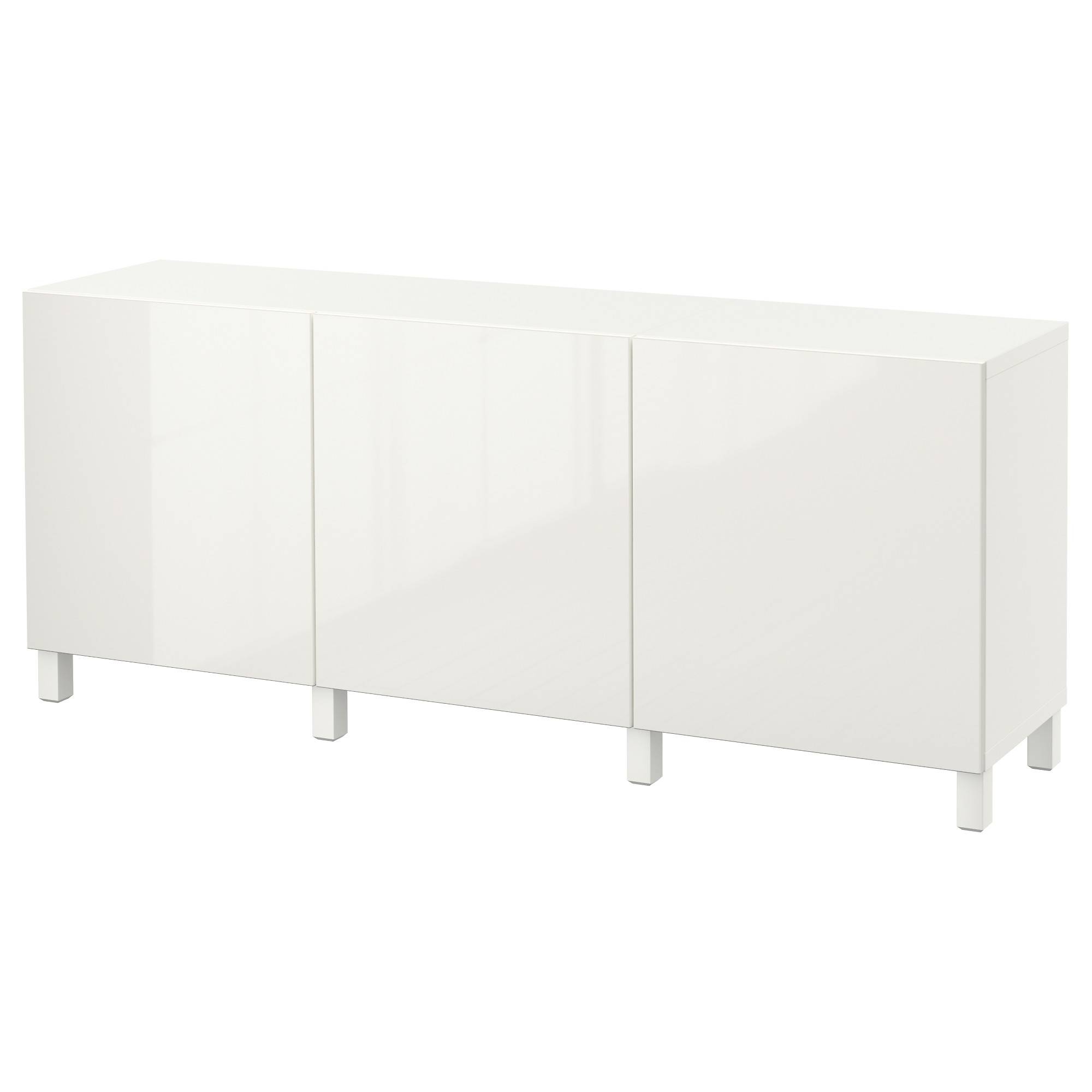 Bestå Storage Combination With Doors – White/selsviken High Gloss With Regard To Ikea Sideboards (Photo 1 of 15)