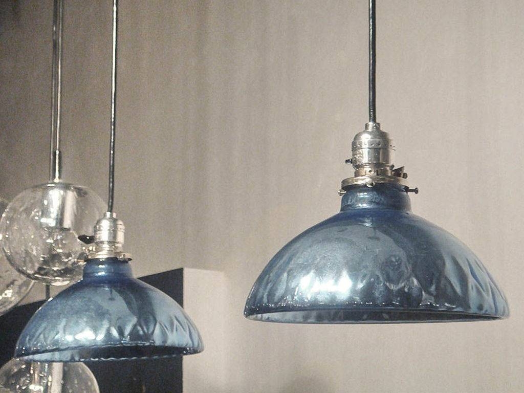 Blue Mercury Glass Pendant Light Lighting All About Home Design Regarding Mercury Glass Pendant Light Fixtures (Photo 1 of 15)