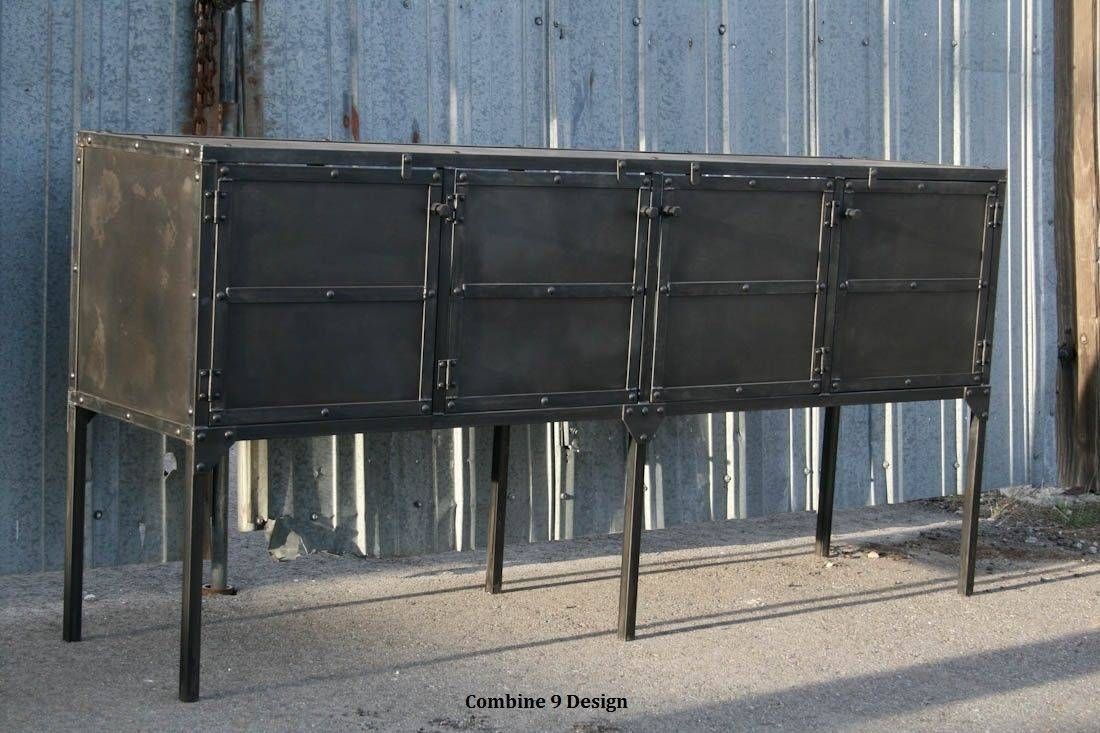 Buy Custom Buffet/hutch, Modern Industrial, Mid Century, Sideboard Intended For Industrial Sideboards (View 5 of 15)