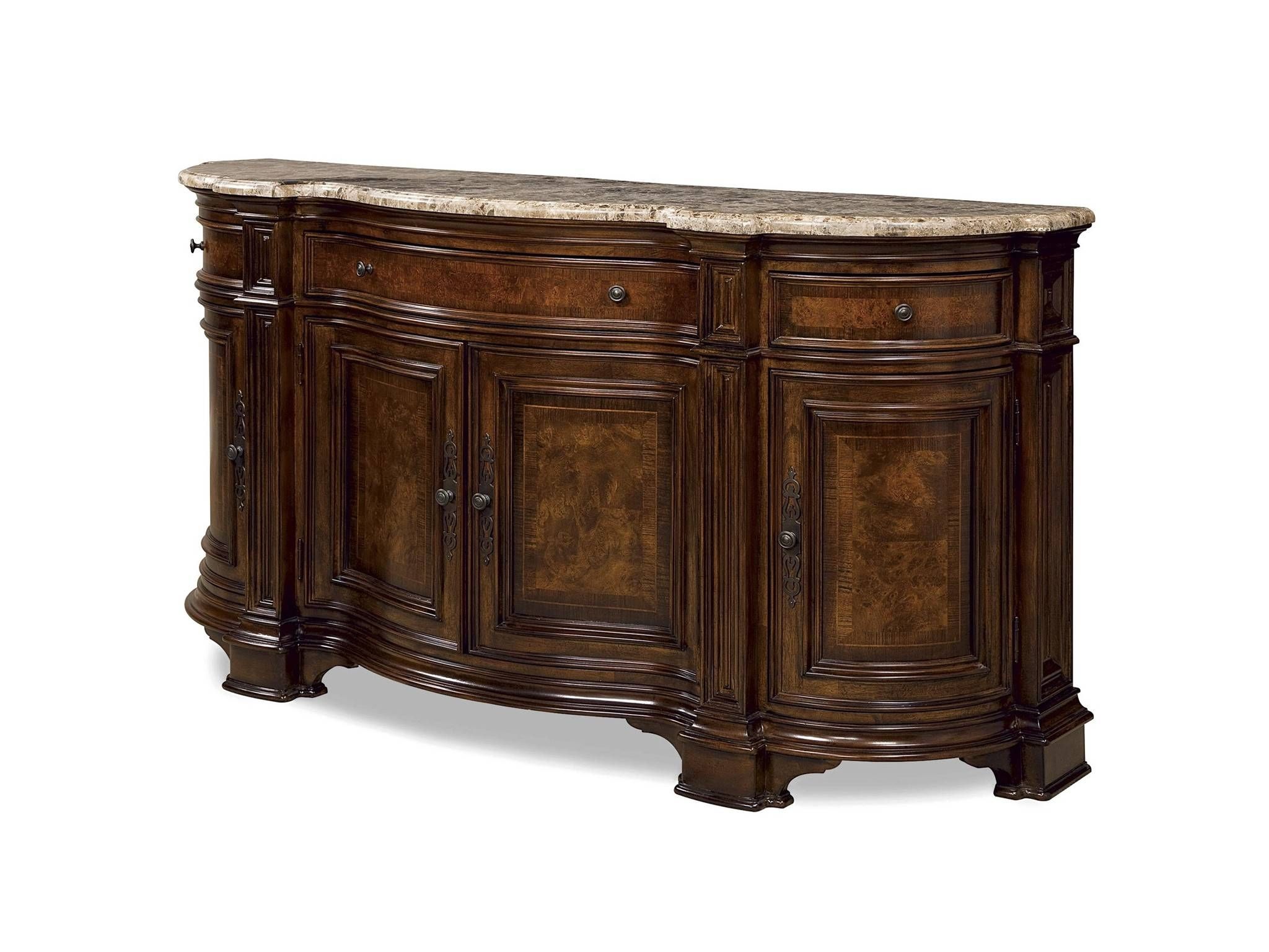Buy Villa Cortina Sideboard Credenza With Marble Topuniversal With Regard To Marble Top Sideboards (Photo 2 of 15)