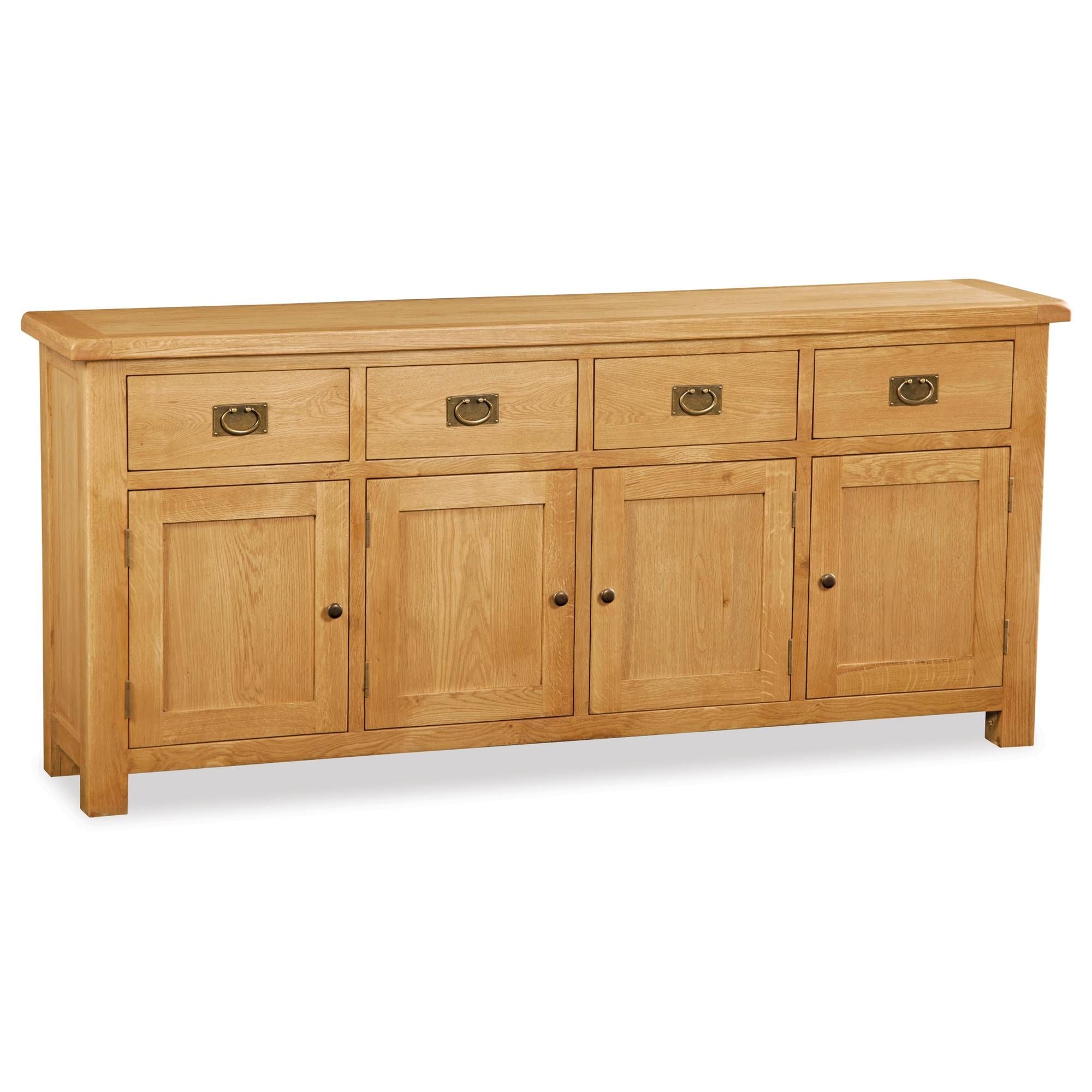 Cardington Extra Large Solid Oak Sideboard Intended For Solid Oak Sideboards (View 1 of 15)