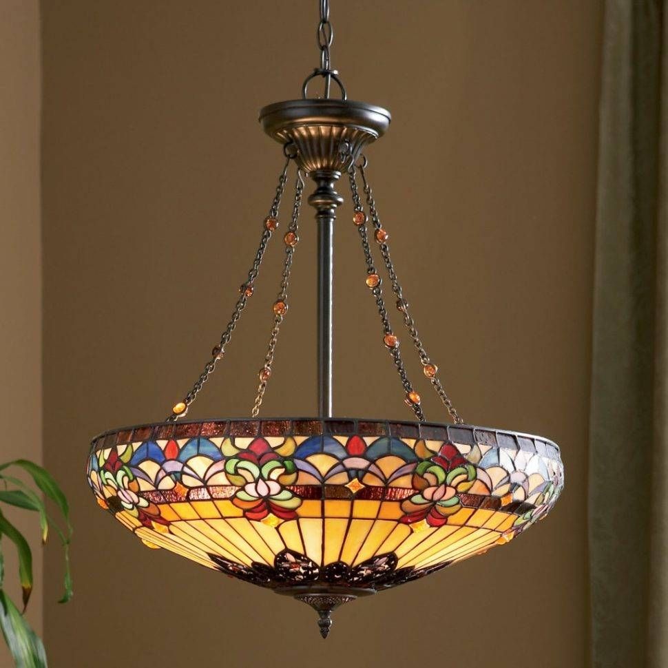 Chandeliers Design : Fabulous Best Tiffany Style Pendant Light Intended For Tiffany Style Pendant Light Fixtures (View 4 of 15)