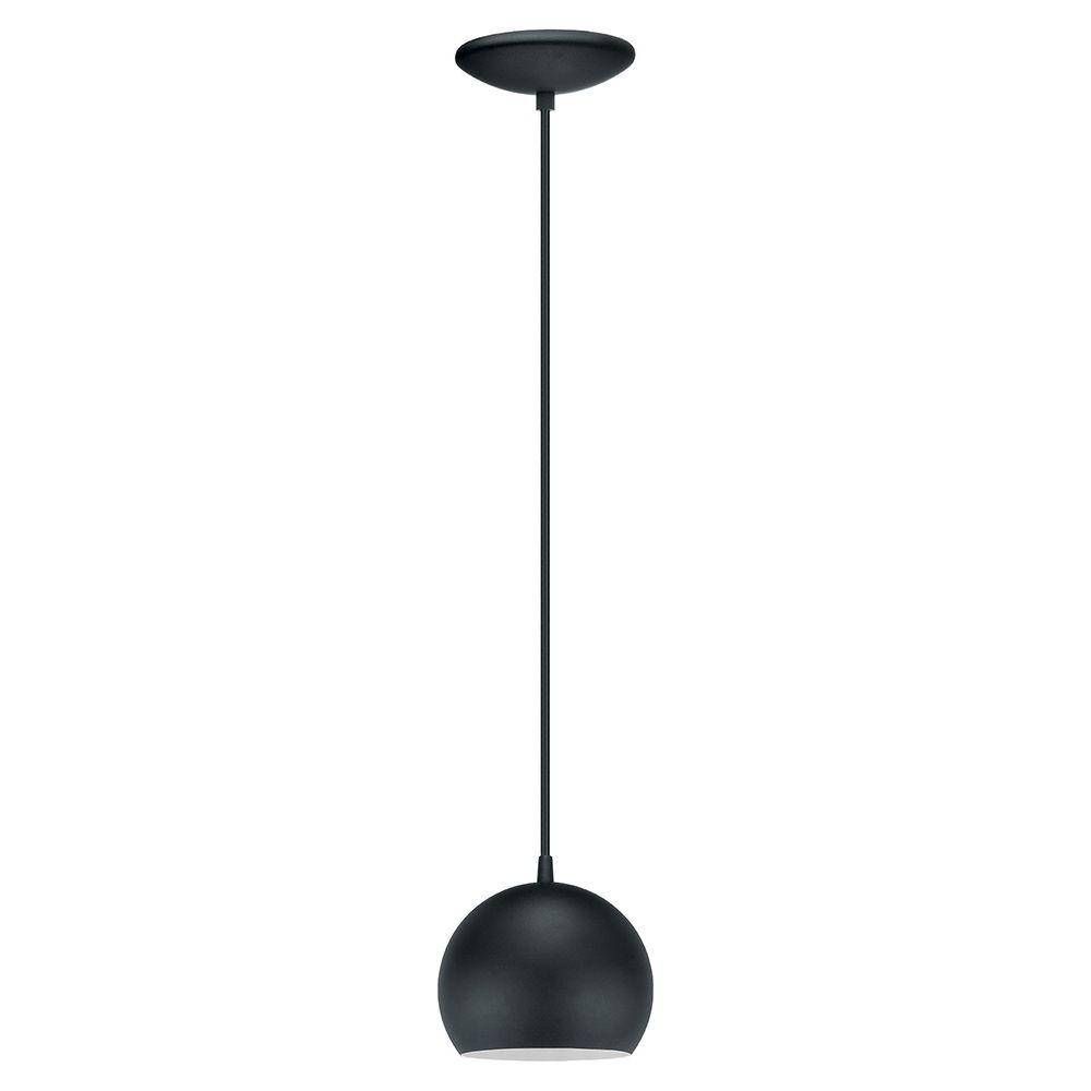 Eglo Petto 1 Light Black Mini Pendant 92358a – The Home Depot Throughout Black Mini Pendant Lights (View 1 of 15)