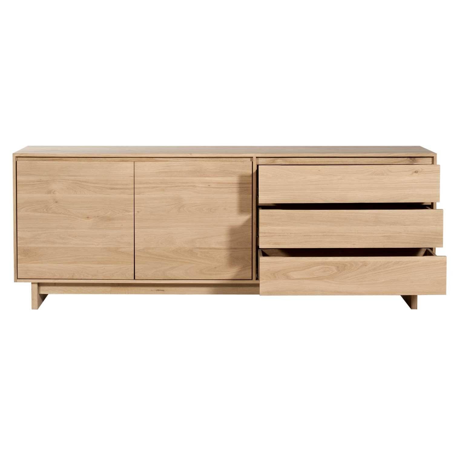 Ethnicraft Oak Wave Sideboard Throughout Low Wooden Sideboards (View 7 of 15)