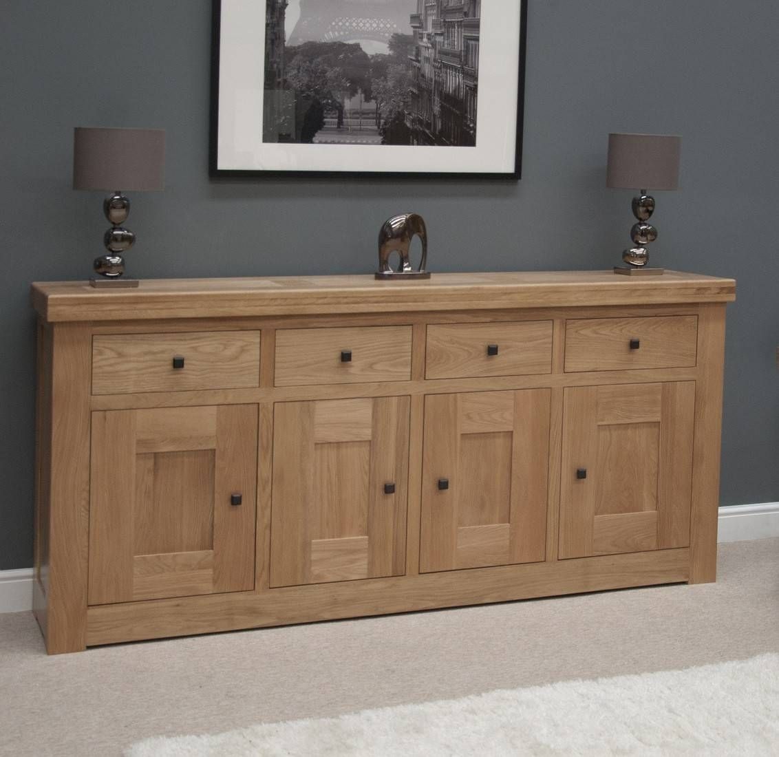 French Bordeaux Oak Extra Large 4 Door Sideboard | Oak Furniture Uk For French Sideboards (View 13 of 15)