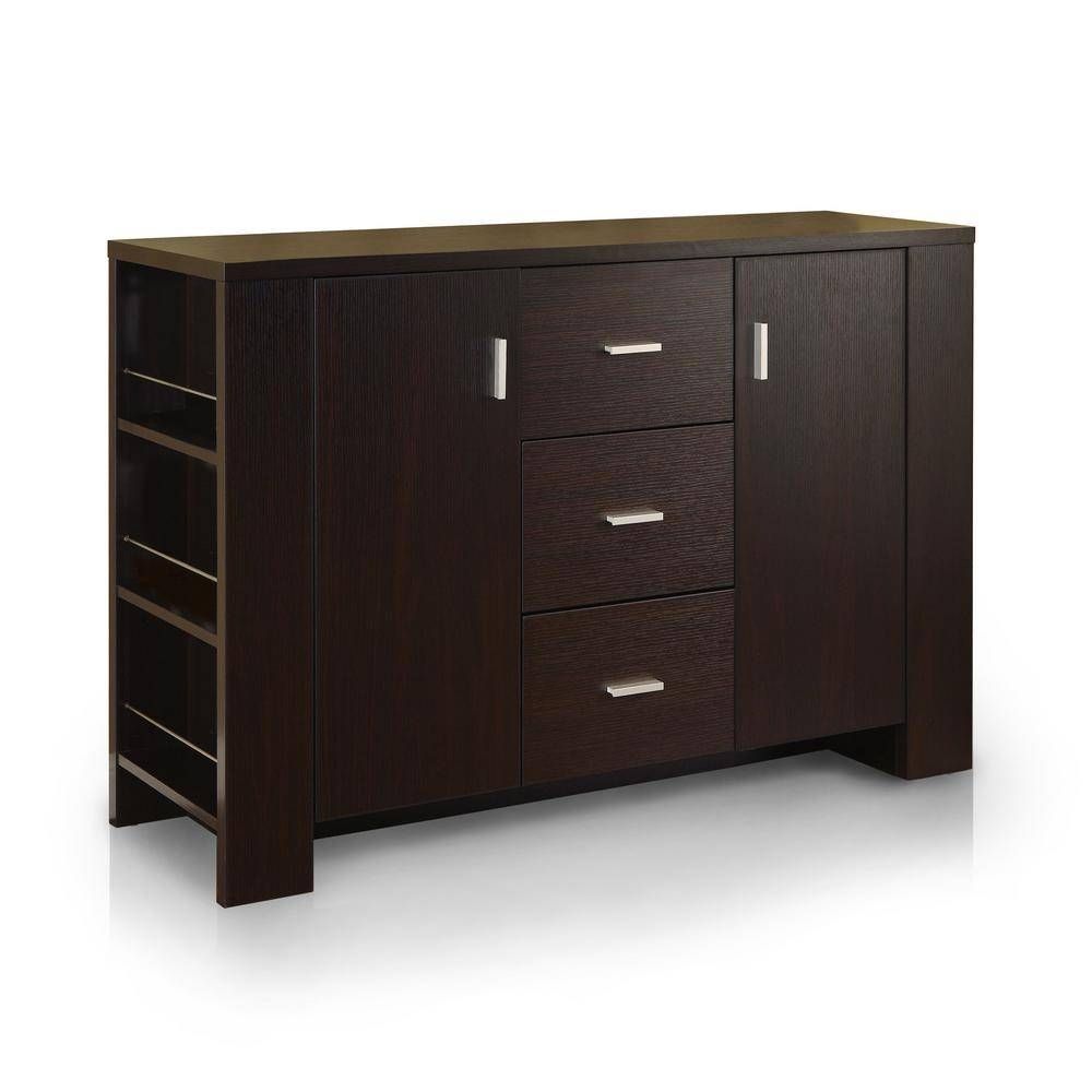 Furniture Of America Bessa Cappuccino Buffet Id 11424 – The Home Depot Regarding Sideboards And Buffets (View 8 of 15)