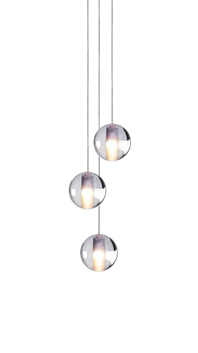 Globe Pendant Lighting Using 3 Crystal Globes With Globe Pendant Light Fixtures (View 10 of 15)