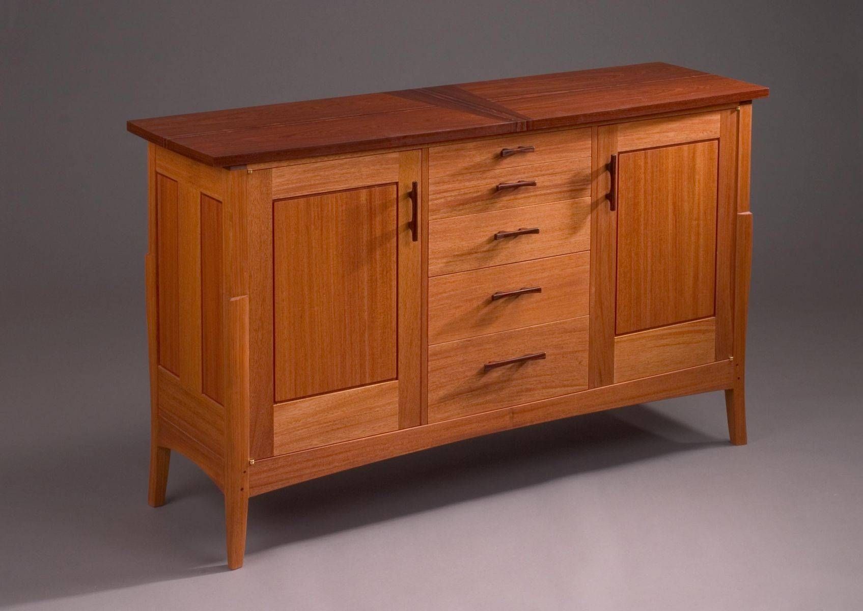 Hand Crafted Mahogany Musician's Sideboardpat Megowan Designer Within Mission Style Sideboards (View 15 of 15)