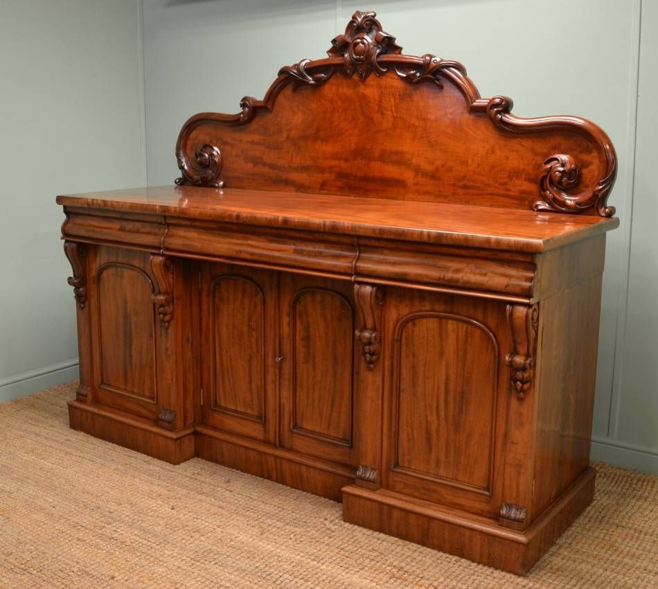 Large, Superb Quality, Victorian Mahogany Antique Sideboard Within Mahogany Sideboards (View 13 of 15)