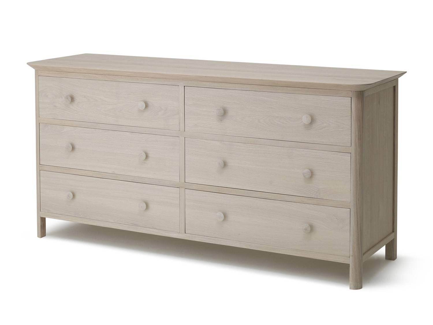 Luna European Oak Wide Chest Of Drawers For Low Wide Sideboards (Photo 10 of 15)