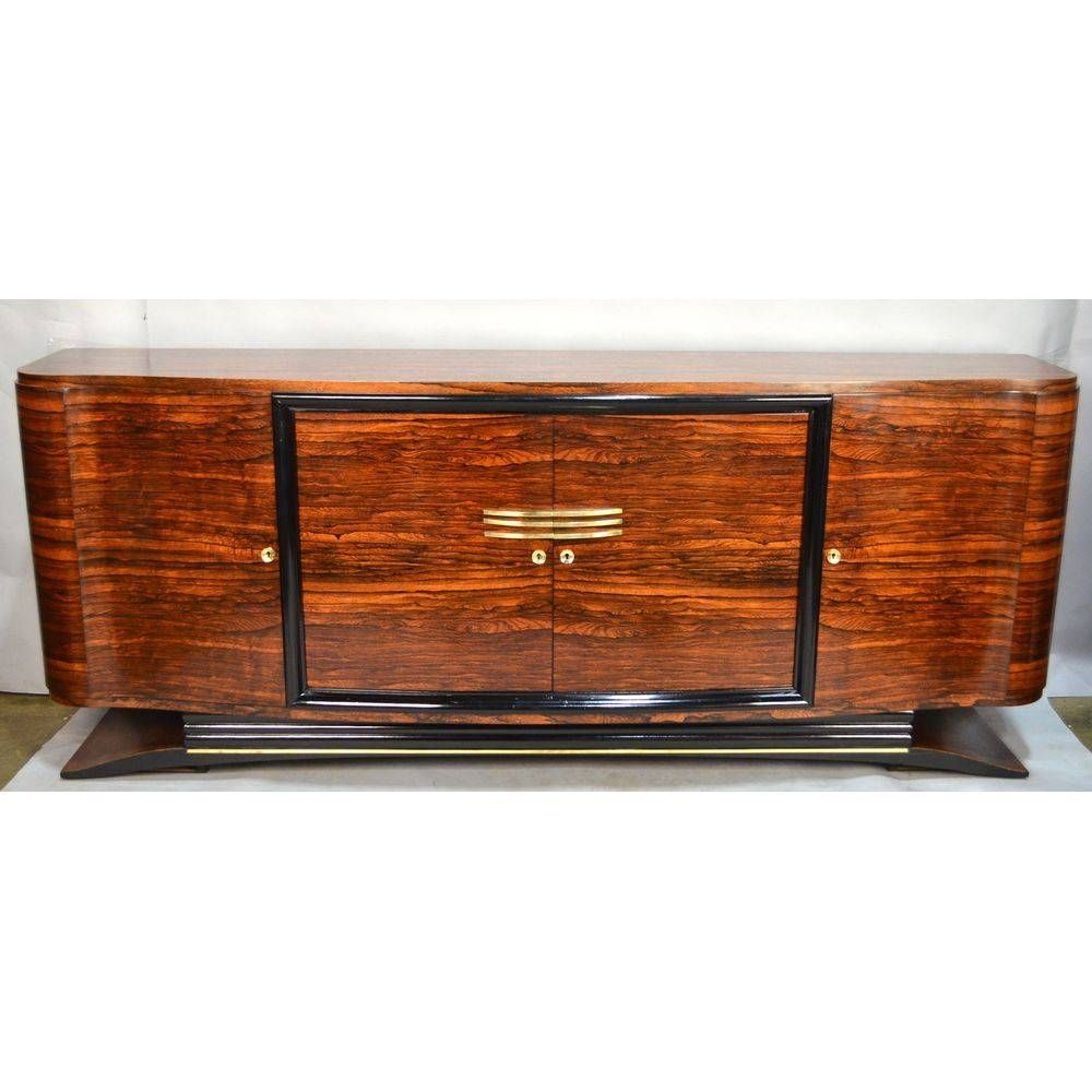 Macassar French Art Deco Sideboard Bronze Birds Eye Maple, Ca Throughout Art Deco Sideboards (View 4 of 15)