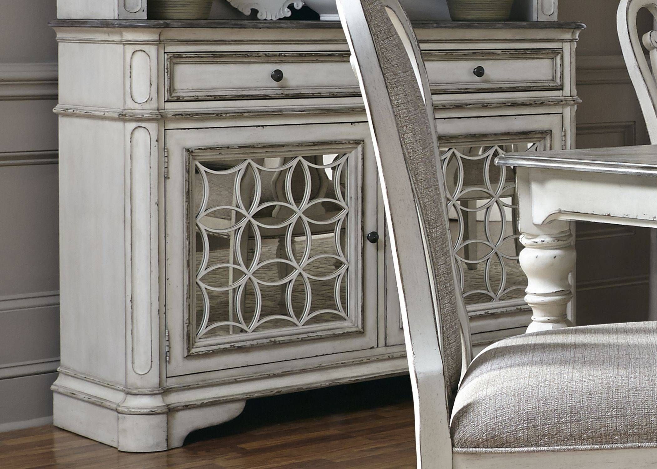 Magnolia Manor Antique White Buffet From Liberty | Coleman Furniture Intended For Antique White Sideboards (View 10 of 15)