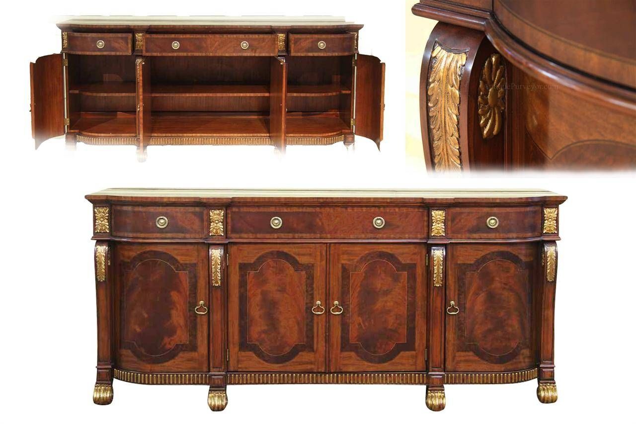 Mahogany Sideboard With Gold Leaf Accents For The Dining Room Inside Mahogany Sideboards Buffets (Photo 3 of 15)