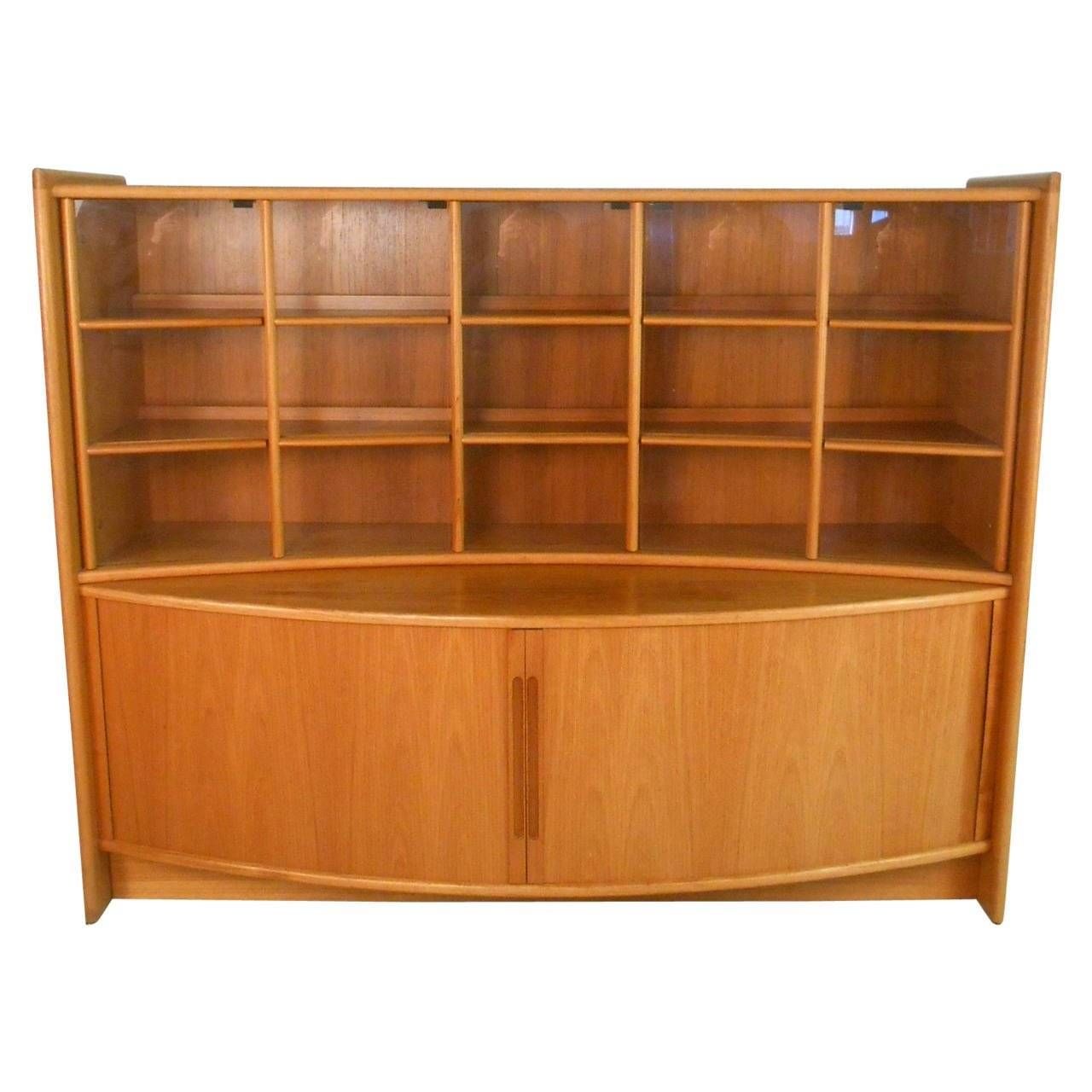 Mid Century Modern Teak Tambour Sideboard And Display For Intended For Mid Century Modern Sideboards (View 12 of 15)