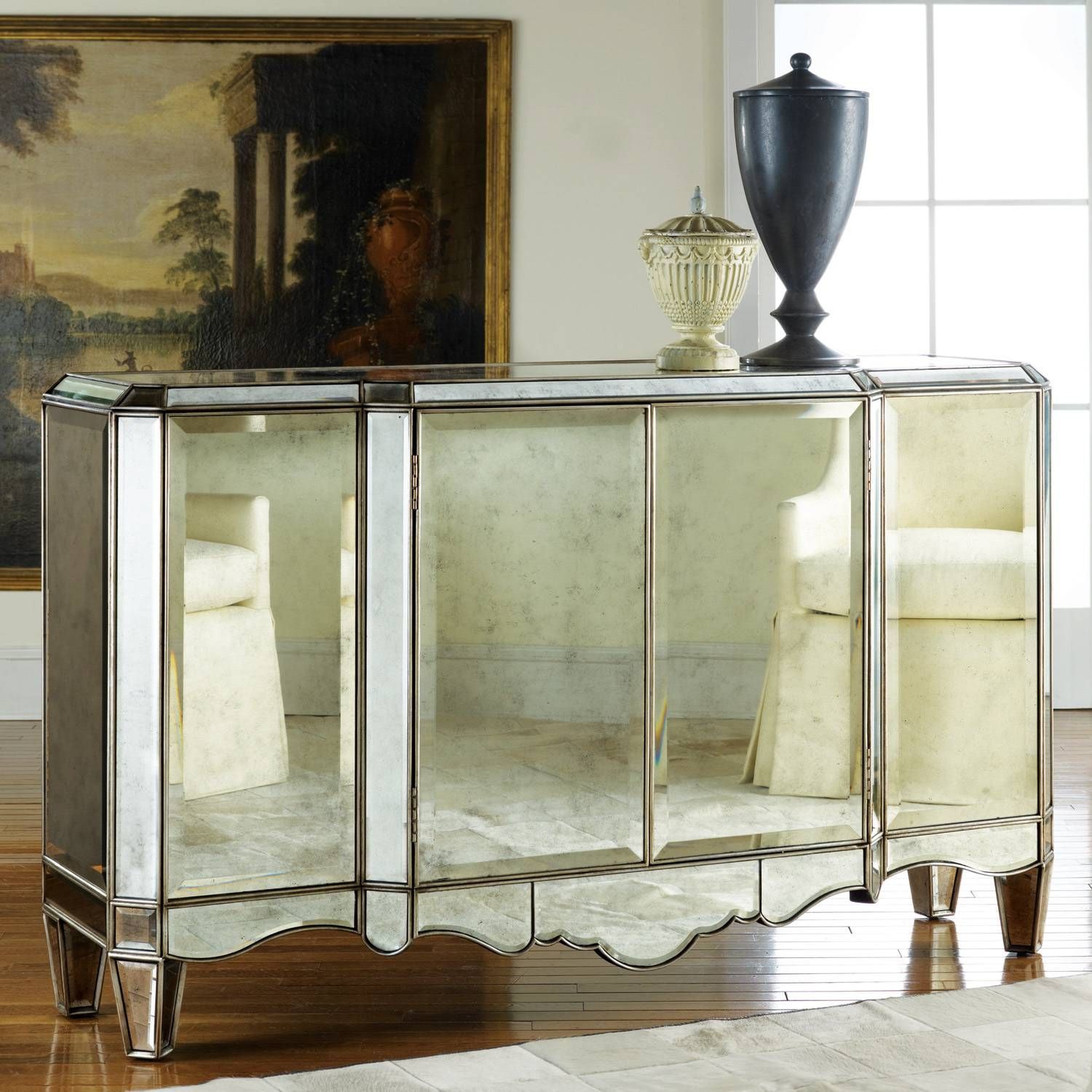 Modern History Home Mirrored Sideboard For Mirrored Sideboards And Buffets (View 1 of 15)