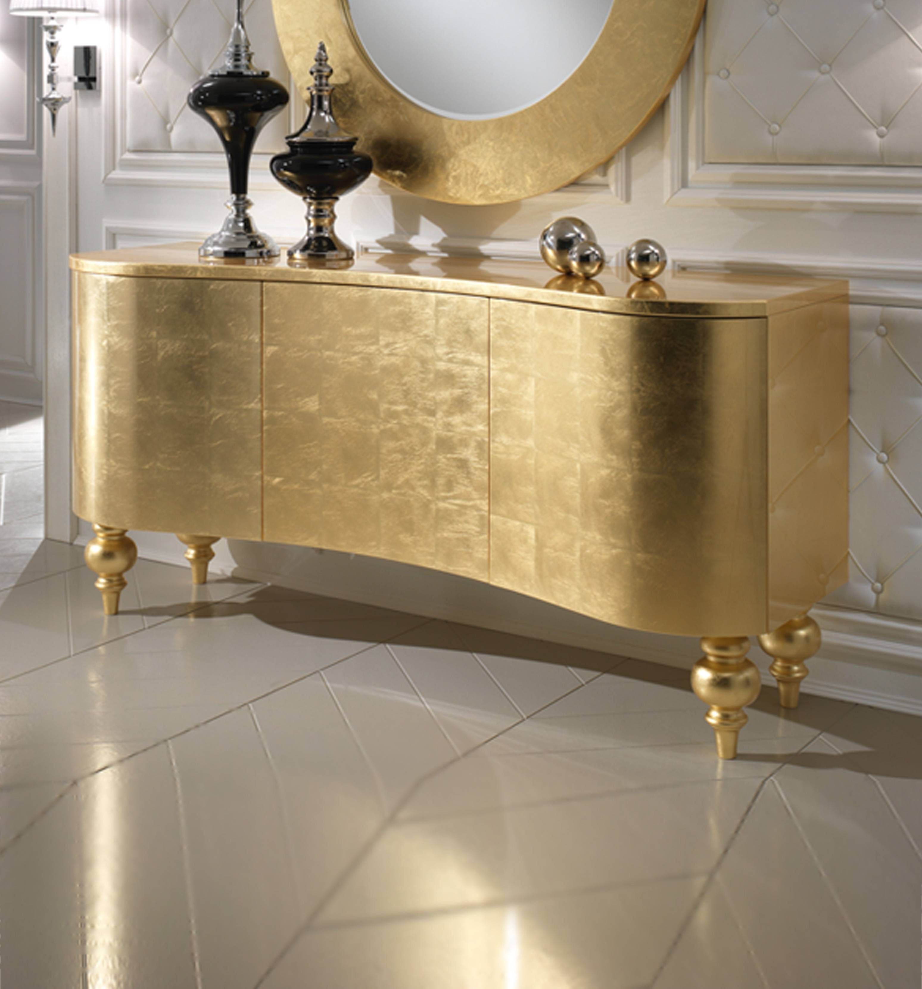 Modern Mirrored Buffet Cabinet. Wallpaper Photos Hd ~ Decpot For Gold Sideboards (Photo 8 of 15)