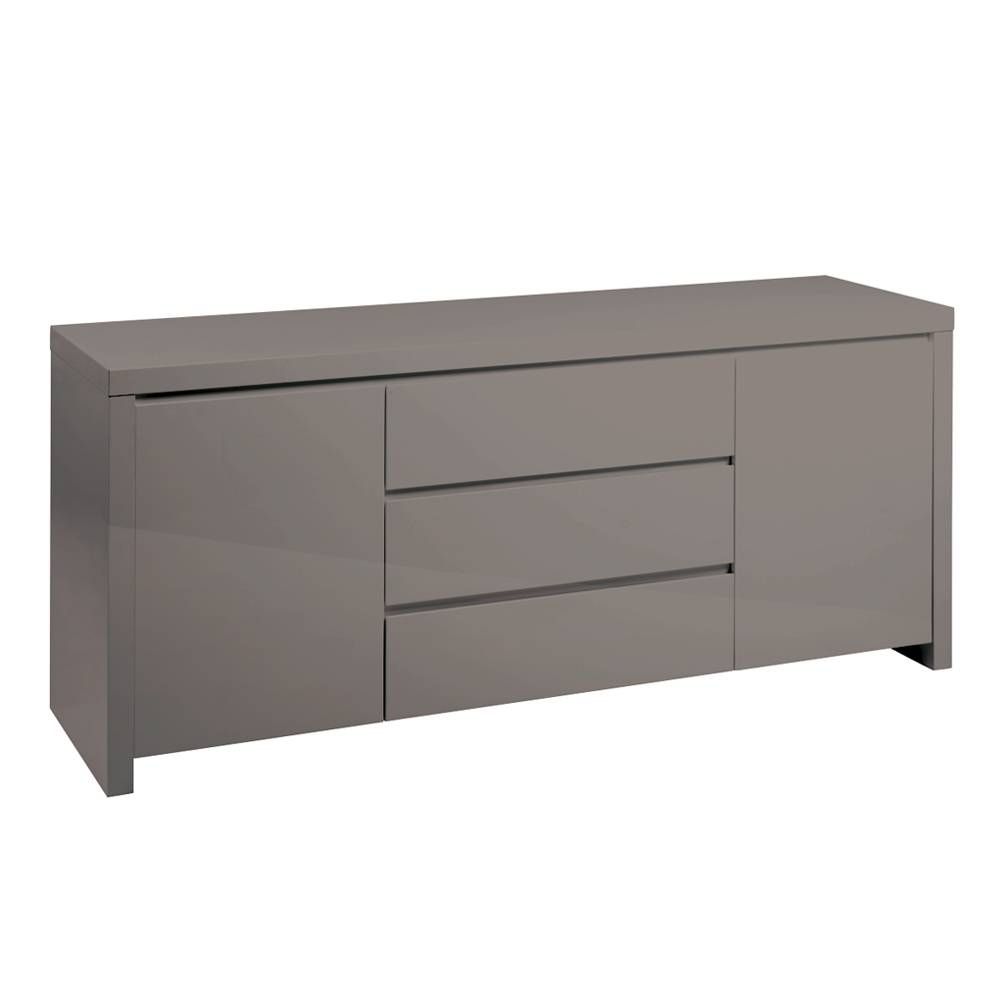 Newton Storage Sideboard Stone – Dwell Inside High Gloss Grey Sideboards (View 2 of 15)