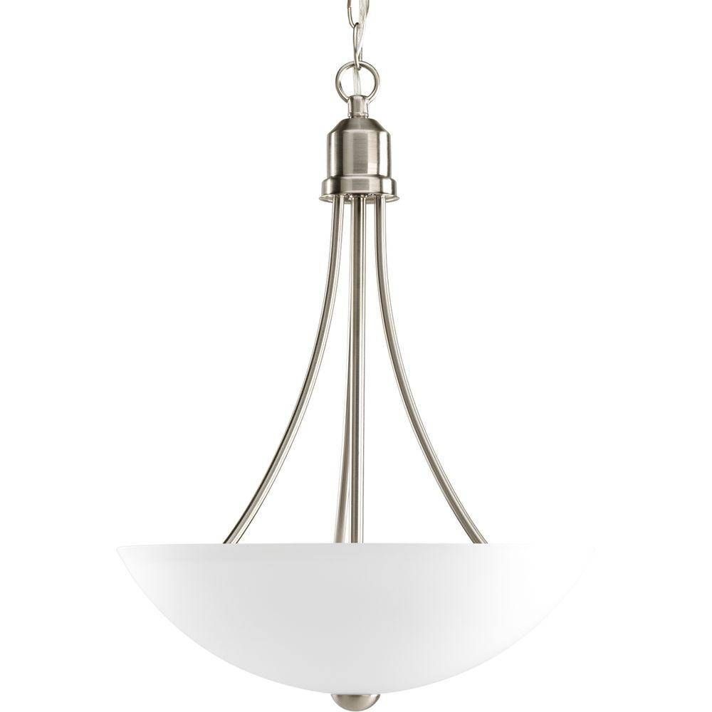 Progress Lighting Gather Collection 2 Light Antique Bronze Foyer In Etched Glass Pendant Lights (View 14 of 15)