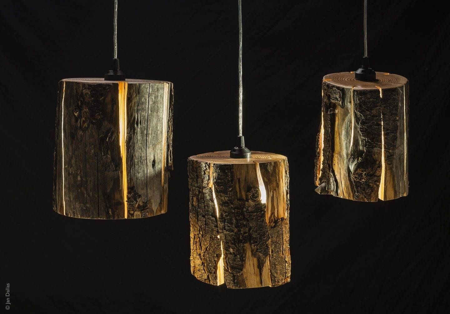 Recycled Interiors Podcast 013: Duncan Meerding & His Cracked Log Inside Recycled Pendant Lights (View 4 of 15)