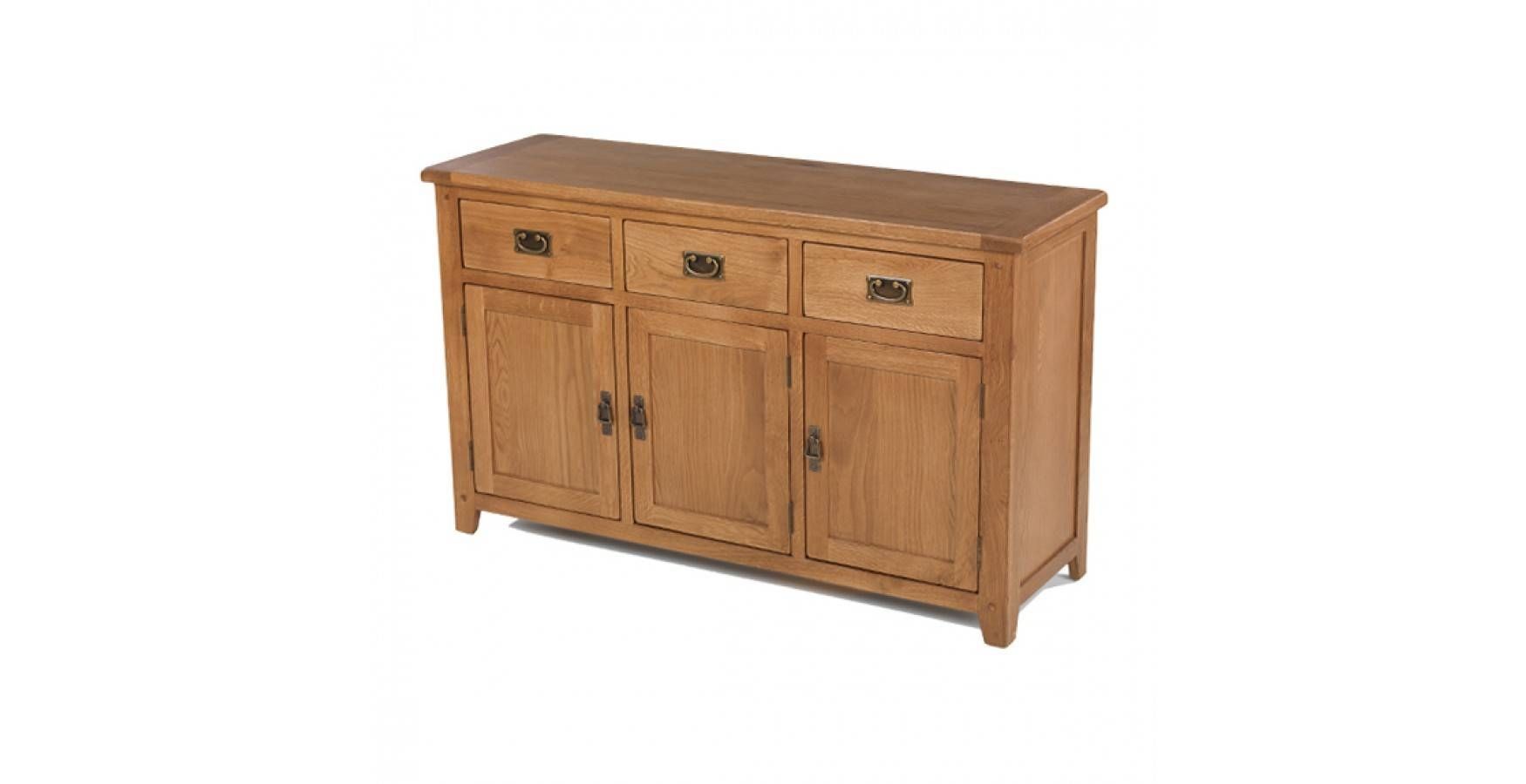 Rustic Oak Large Sideboard – Lifestyle Furniture Uk Inside Rustic Oak Large Sideboards (View 9 of 15)