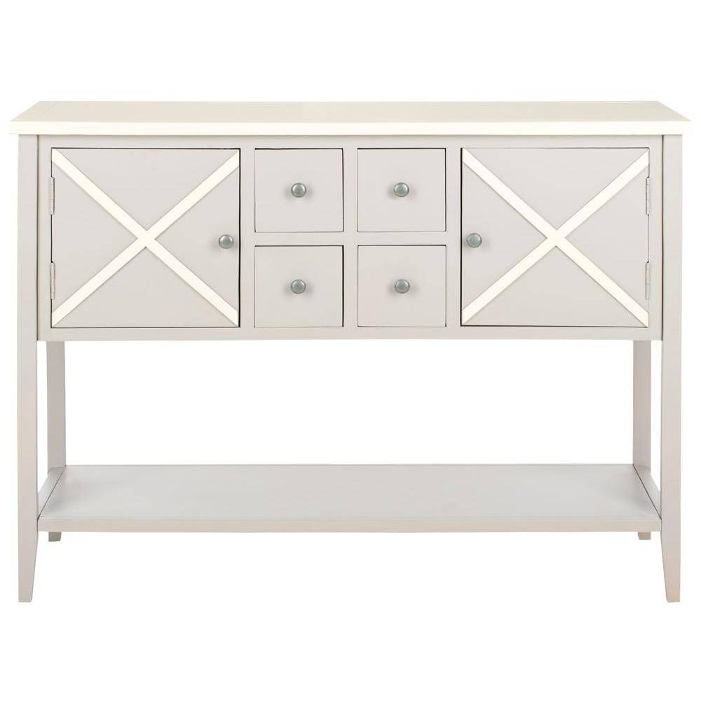 Safavieh Adrienne Gray And White Buffet With Storage Amh6601a Pertaining To Safavieh Sideboards (View 10 of 15)