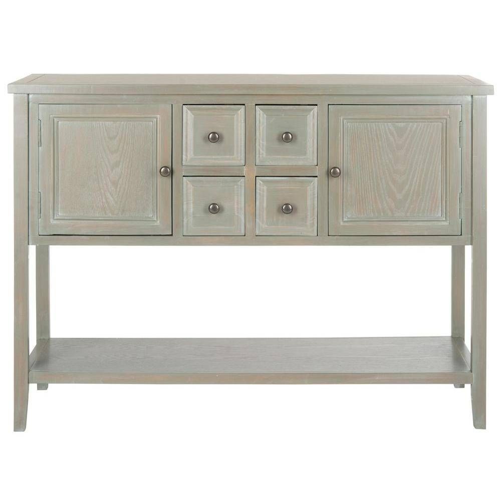 Safavieh Charlotte Ash Gray Buffet With Storage Amh6517e – The With Regard To Safavieh Sideboards (View 1 of 15)
