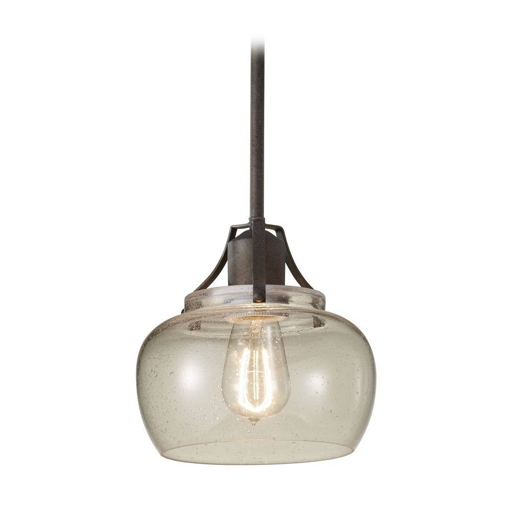 Seeded Glass Mini Pendant Light | Retro Glass Shades Pertaining To Shades Glass Mini Pendant Light (Photo 1 of 15)