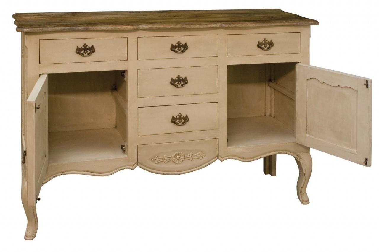 Shabby Chic Painted Mango Wood Sideboard/ Bournemouth/poole With Cream And Brown Sideboards (Photo 11 of 15)