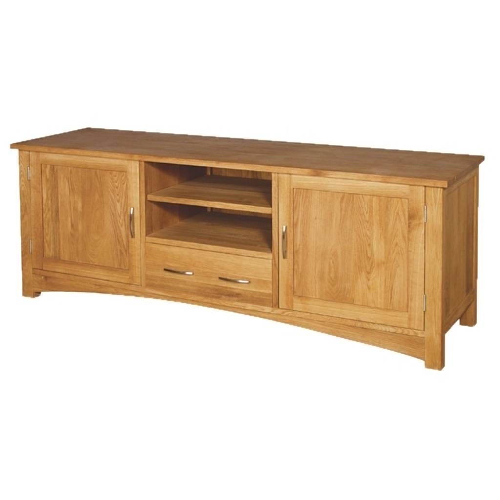 Sideboard Brooklyn Contemporary Oak Low Sideboard | Oak Furniture Pertaining To Low Wooden Sideboards (View 13 of 15)