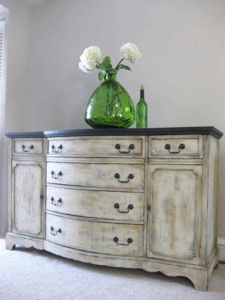 Sideboard Sold Hand Painted French Country Cottage Chic Shabby Inside Hand Painted Sideboards (View 8 of 15)