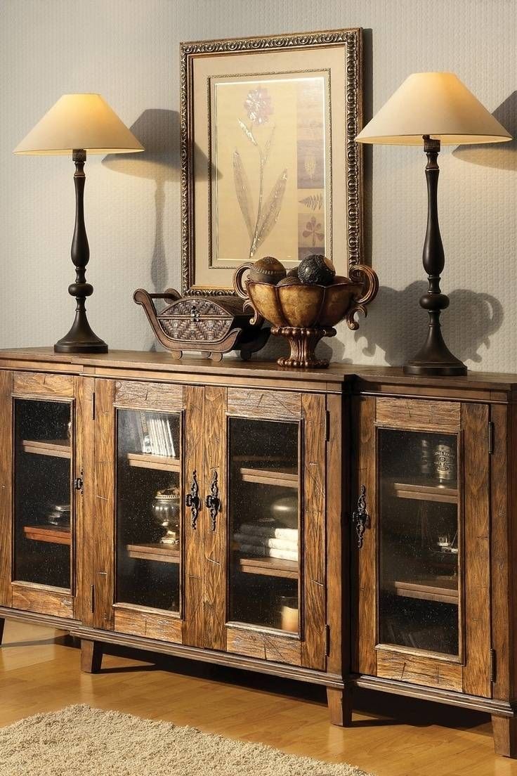 Sideboards. Inspiring Rustic Buffet Tables: Rustic Buffet Tables Intended For Rustic Sideboards Buffets (Photo 14 of 15)