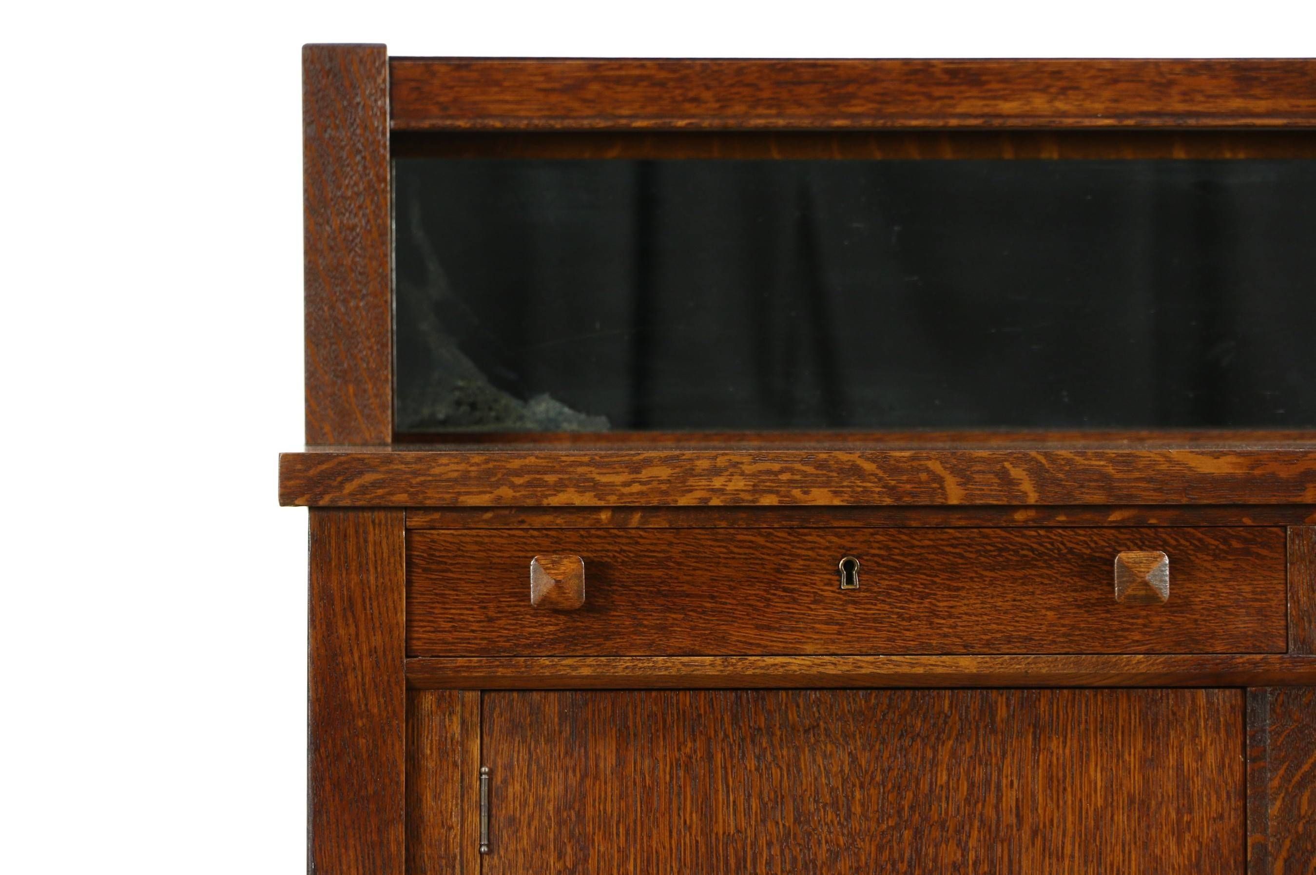 Sold – Arts & Crafts Mission Oak Antique Craftsman Sideboard Regarding Mission Sideboards (View 11 of 15)